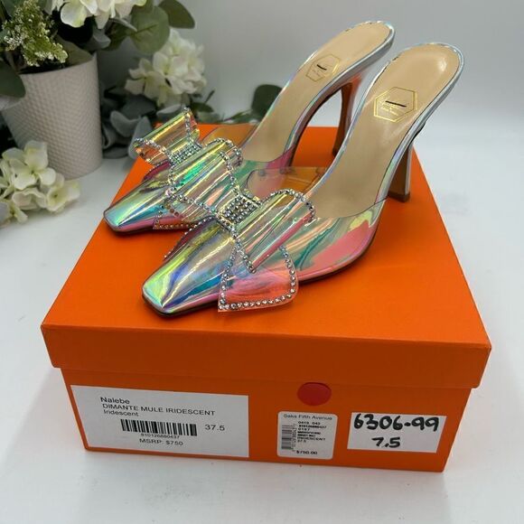 Women’s Nalebe diamanté iridescent mule, size 37.5 made in Italy - Picture 8 of 10